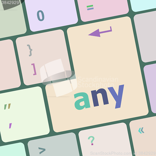 Image of Keyboard with white Enter button, any word on it vector illustration