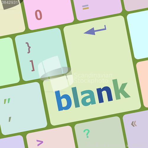 Image of blank button on computer pc keyboard key vector illustration