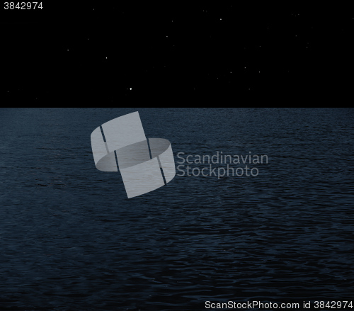 Image of Full moon at sea