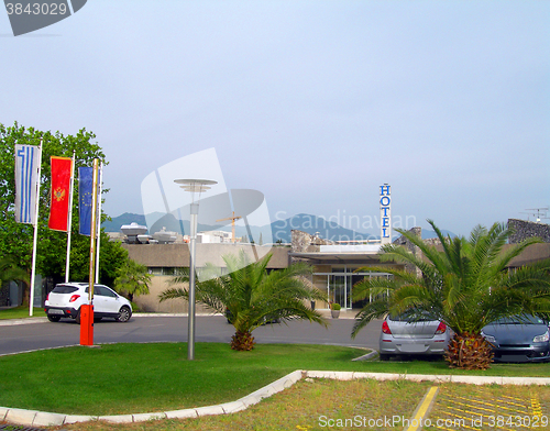 Image of typical modern 4 star hotel Podgorica Montenegro Europe