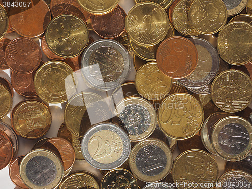 Image of Euro coins background