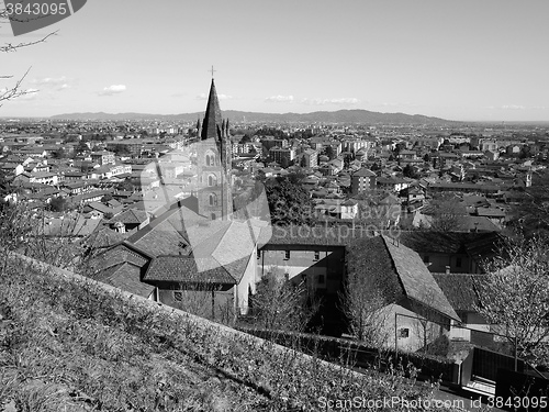 Image of View of Rivoli in black_and_white