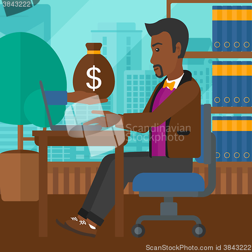 Image of Businessman working in office.