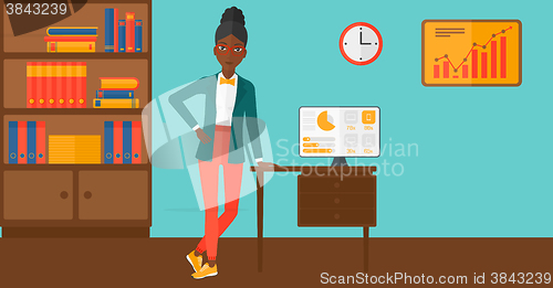 Image of Cheerful office clerk.