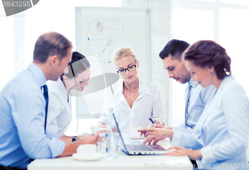 Image of business team having meeting in office