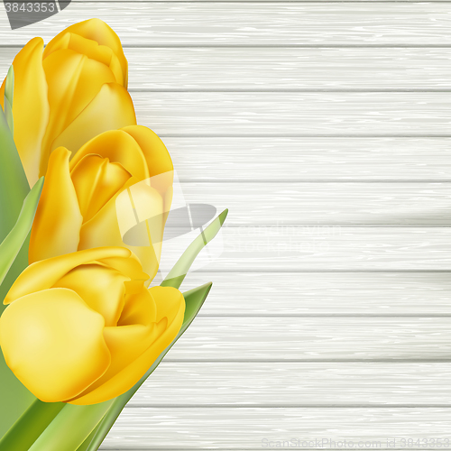 Image of Yellow tulips. EPS 10