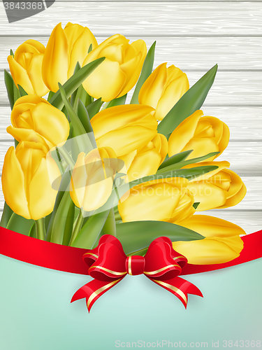 Image of Yellow tulips. EPS 10