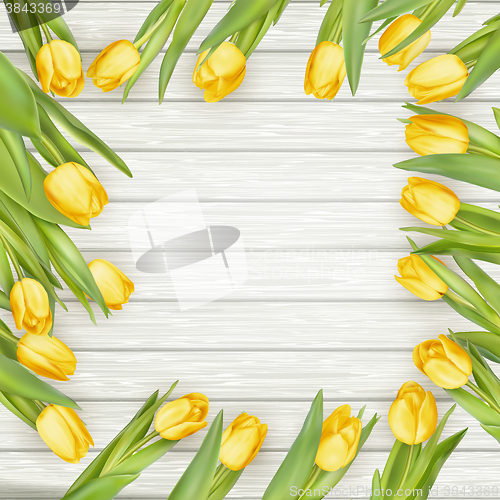 Image of Yellow tulips. EPS 10