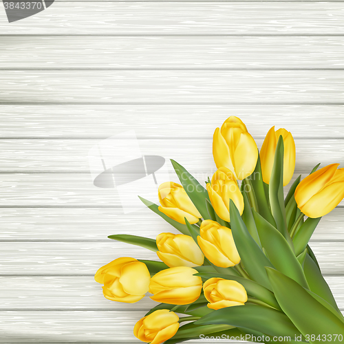 Image of Yellow tulips. EPS 10