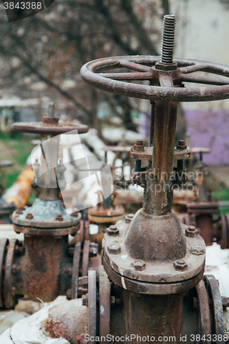 Image of Industrial tap water pipe and valve