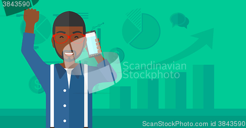 Image of Happy successful businessman.