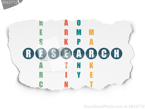 Image of Advertising concept: Research in Crossword Puzzle
