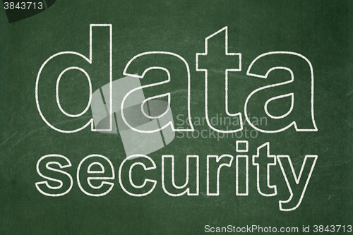 Image of Safety concept: Data Security on chalkboard background