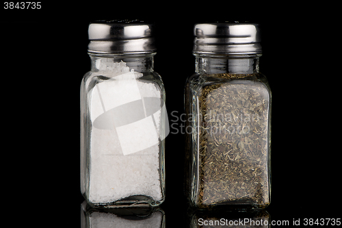 Image of  Salt and oregano shakers