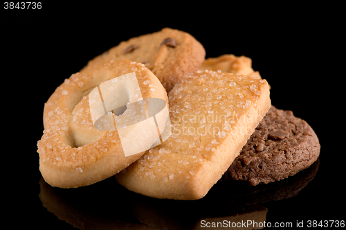 Image of Butter cookies on black
