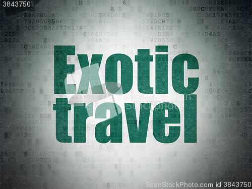 Image of Tourism concept: Exotic Travel on Digital Paper background