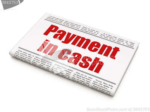 Image of Money concept: newspaper headline Payment In Cash