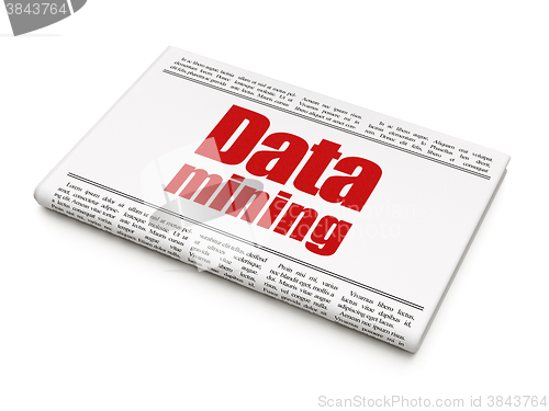 Image of Information concept: newspaper headline Data Mining