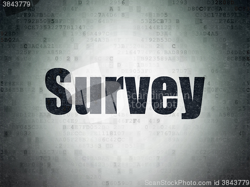 Image of Science concept: Survey on Digital Paper background