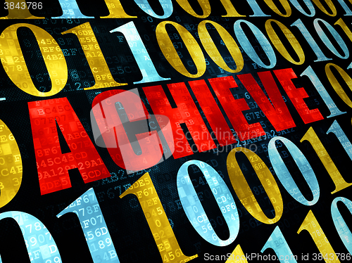 Image of Business concept: Achieve on Digital background