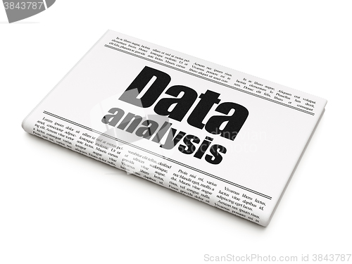 Image of Information concept: newspaper headline Data Analysis