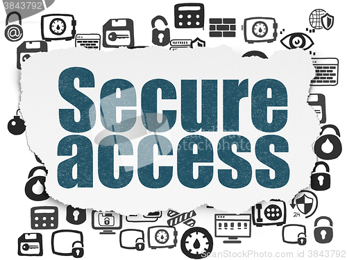 Image of Privacy concept: Secure Access on Torn Paper background