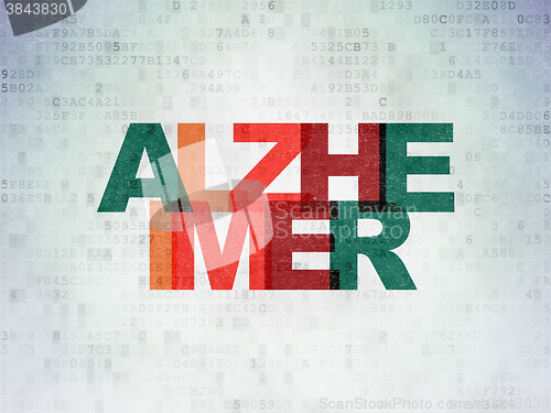 Image of Healthcare concept: Alzheimer on Digital Paper background