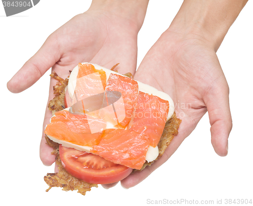 Image of sandwich with red fish