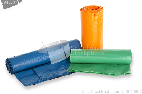 Image of Rolls of trash bags