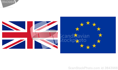 Image of UK and Europe flags