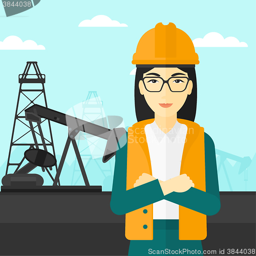 Image of Cnfident oil worker.