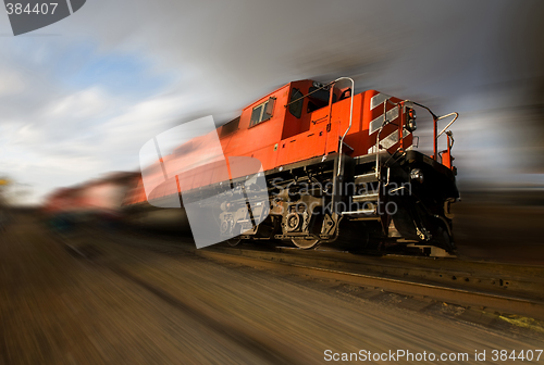 Image of Speeding locomotive