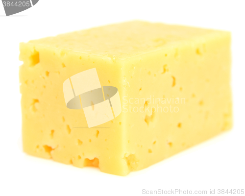 Image of cheese cube on white