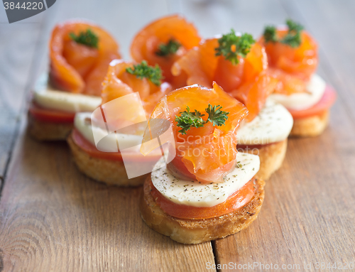 Image of canapes with red fish