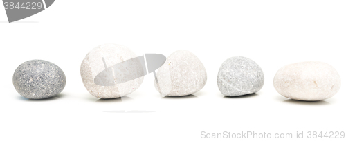 Image of round stones on white