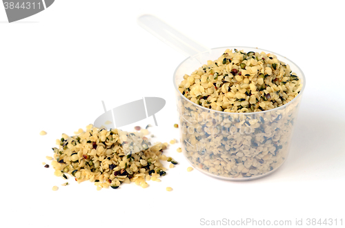 Image of shelled hemp seeds