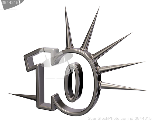 Image of number with thorns