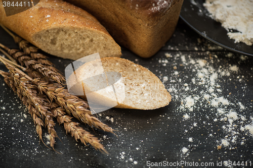 Image of Bread composition with wheats