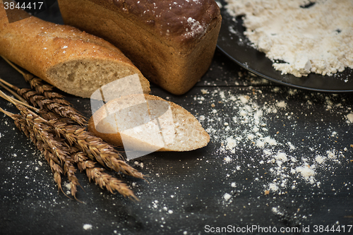 Image of Bread composition with wheats