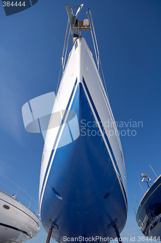 Image of boat in dry dock