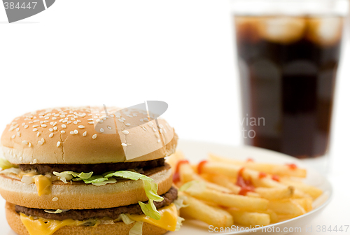 Image of buger and fries