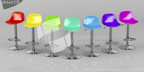 Image of Colorful bar stools