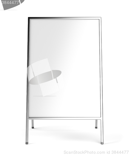 Image of Advertising stand with silver frame 