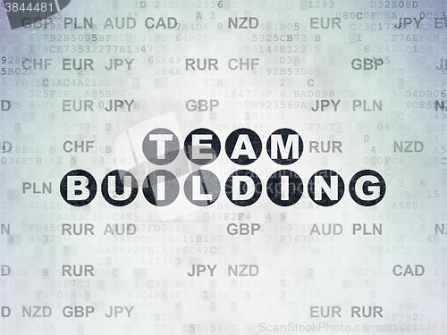 Image of Finance concept: Team Building on Digital Paper background