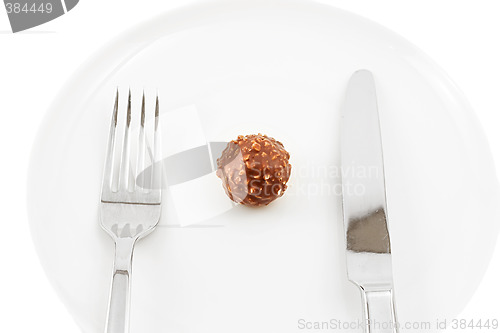 Image of chocolate candy on a plate