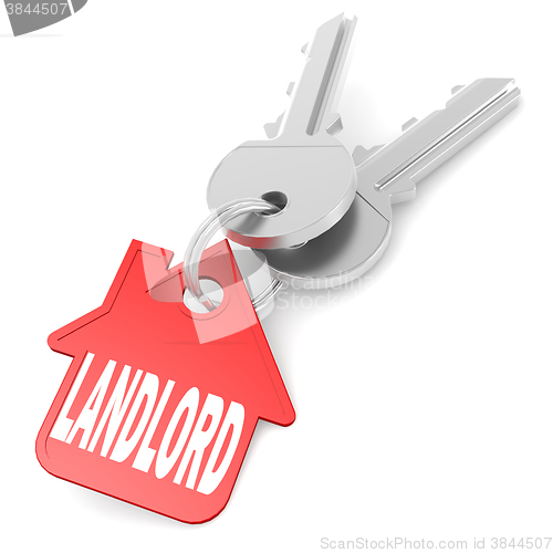 Image of Keychain with landlord word image