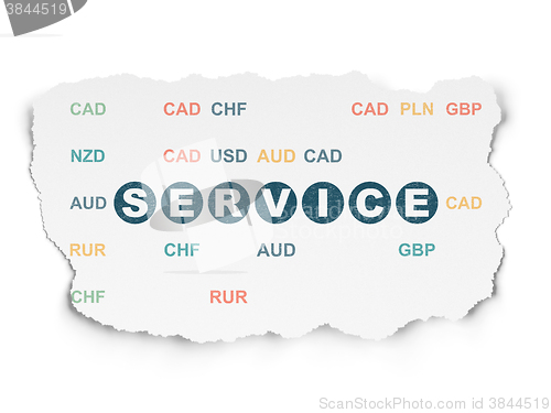 Image of Business concept: Service on Torn Paper background