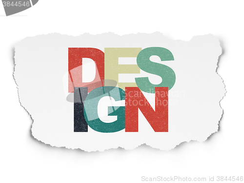 Image of Marketing concept: Design on Torn Paper background
