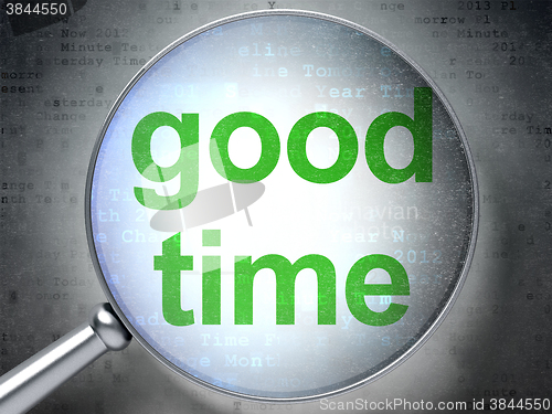 Image of Time concept: Good Time with optical glass