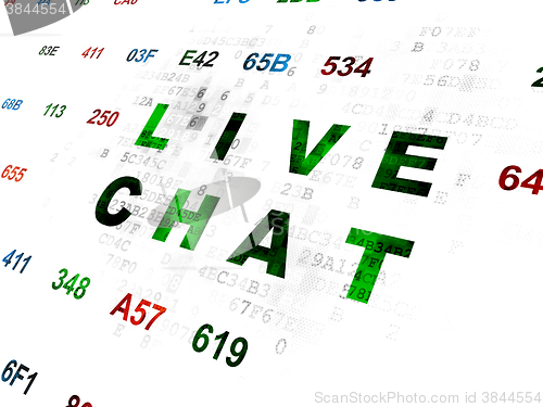 Image of Web design concept: Live Chat on Digital background